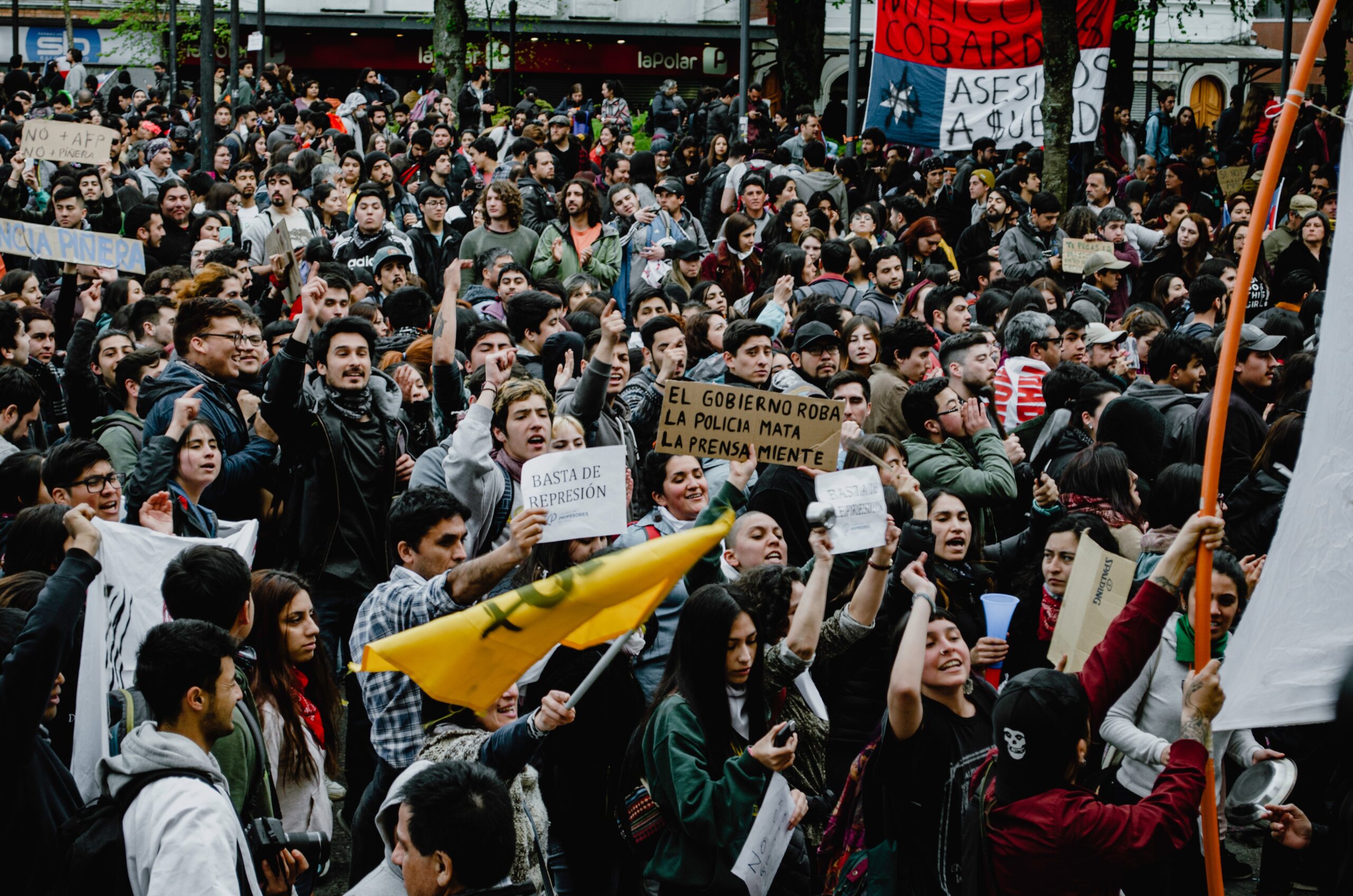 Protests for dignity and a better quality of life, Chile, 2019.
